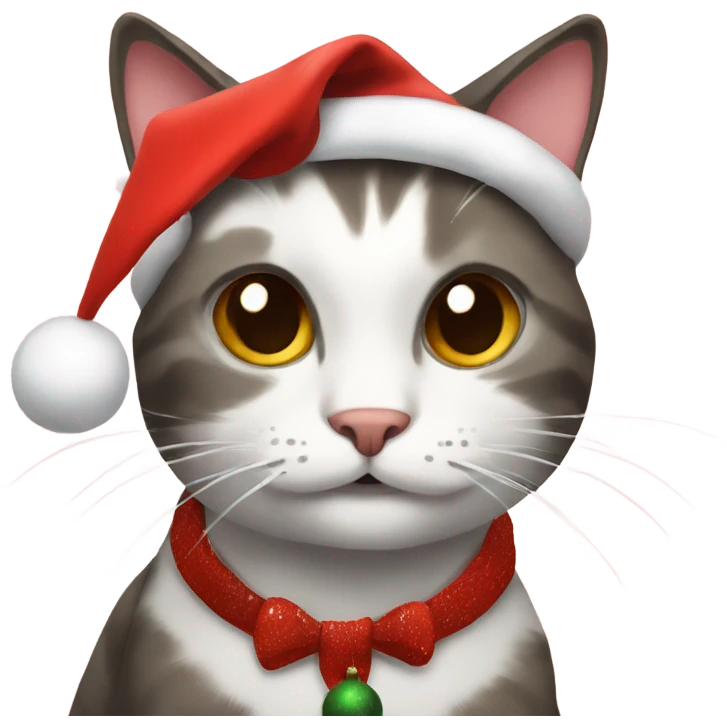 Christmas cat emoji
