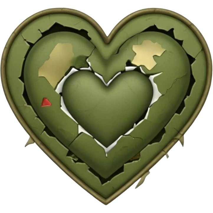 Army fatigue heart emoji