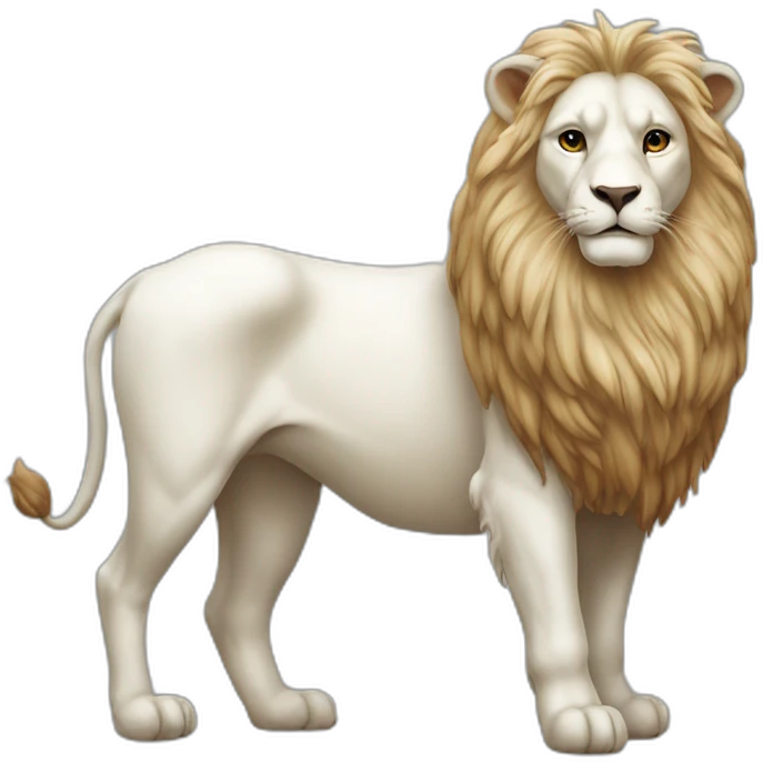 une chèvre sur un lion emoji
