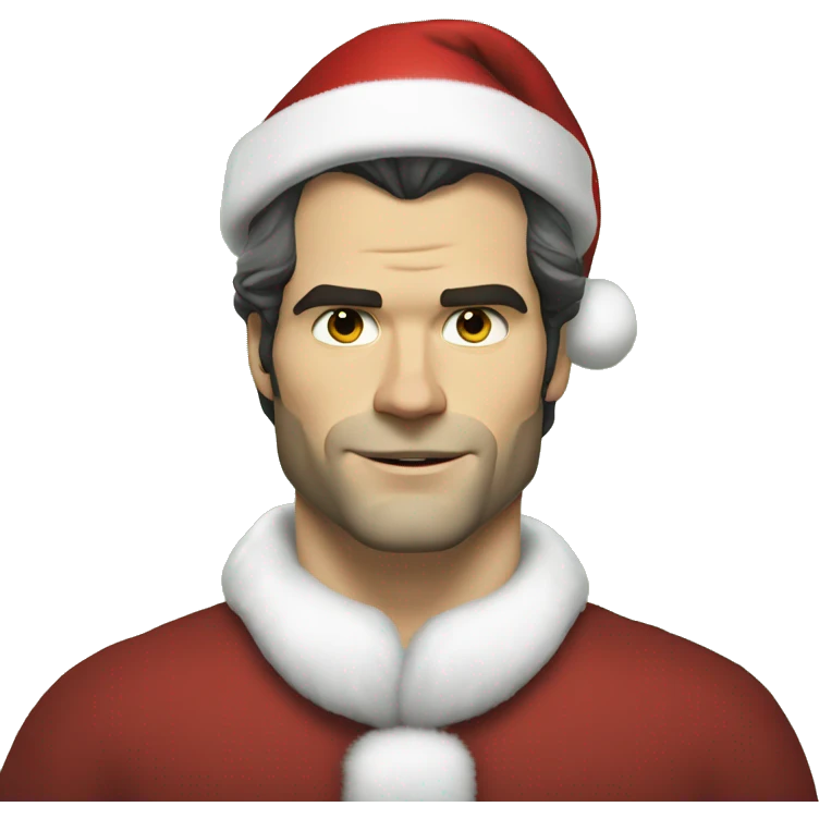 henry cavill as santa claus emoji