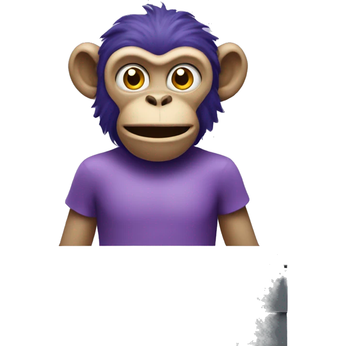 Purple monkey dishwasher  emoji