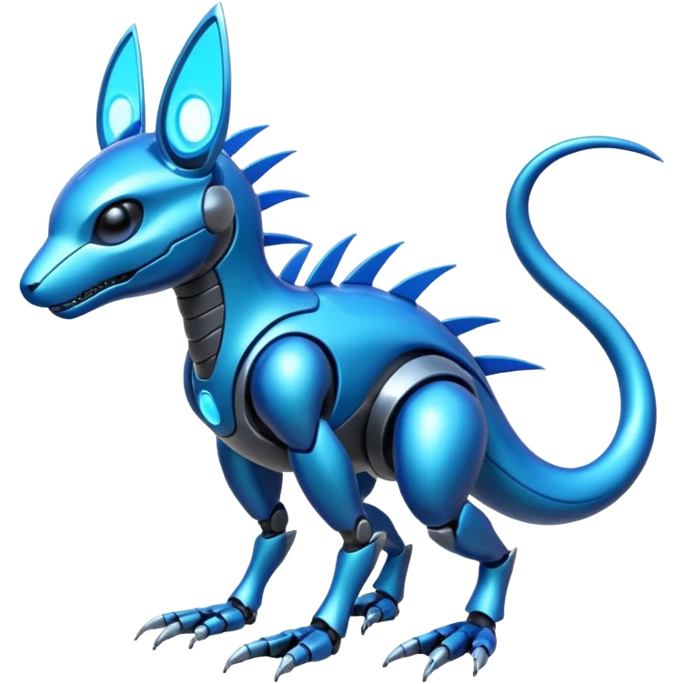 Modern Cyber Lombax-Fakémon-creature, full body emoji