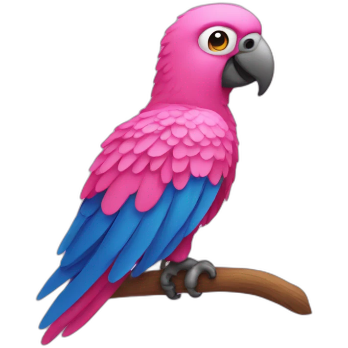 Pink parrot  emoji