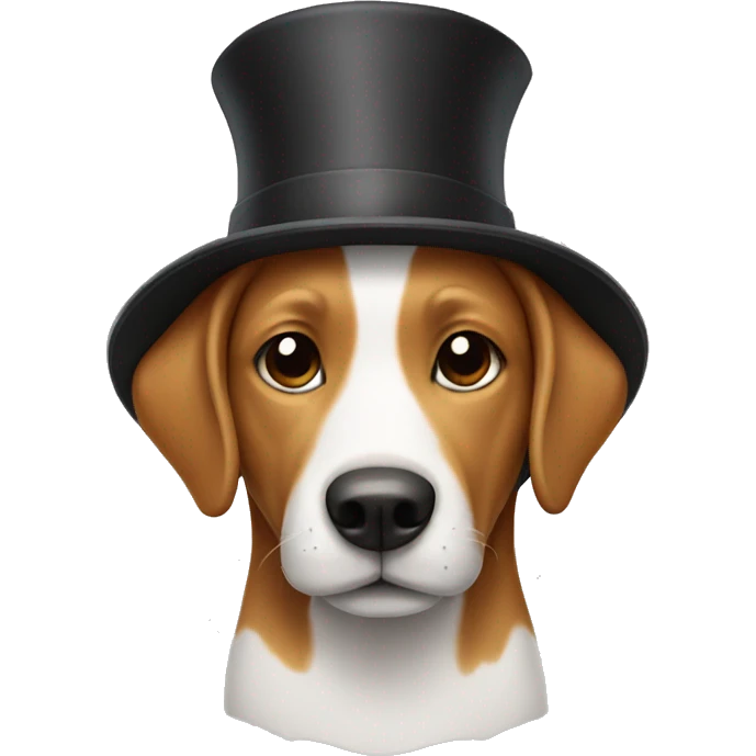dog with a hat emoji