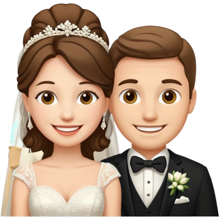 a man and a woman getting married emoji