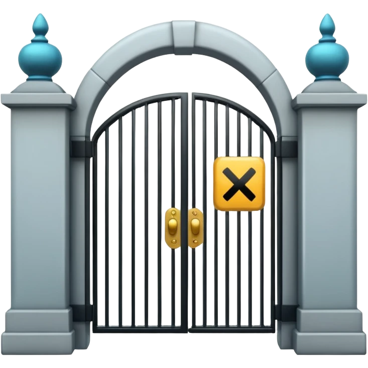 entry and exit through the gate emoji