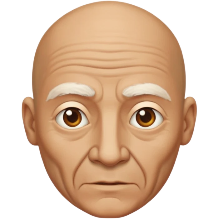 ancient man bold head emoji