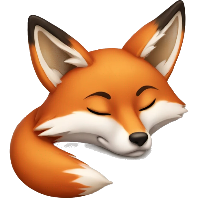 Fox sleeping emoji