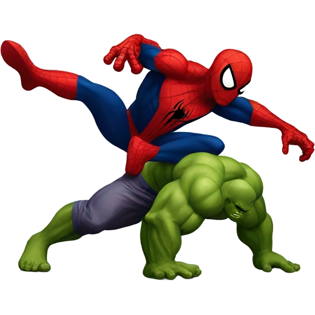 Spiderman fight hulk  emoji