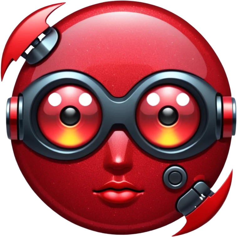 red glitter cyberpunk shine emoji