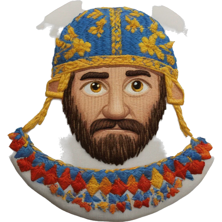 ukrainian kozak in embroidery  emoji
