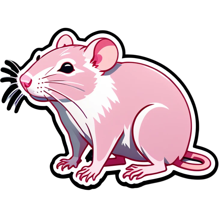 Pale pink rat  emoji