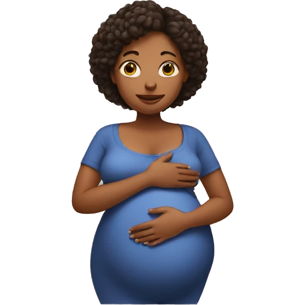 pregnant woman crossing her hands emoji