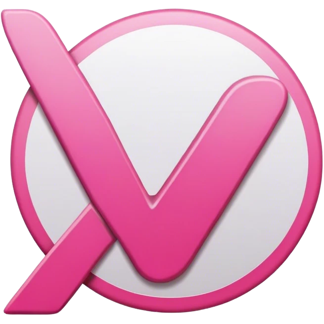 pink check mark emoji