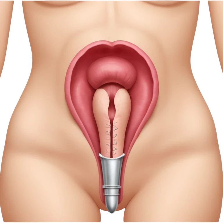 Un primer plano extremo, , de la unión sexual. Detalles anatómicos explícitos. Un pene erecto, con venas prominentes y la glande rosada, penetrando una vagina. Los labios mayores y menores de la vagina son visibles, estirados alrededor del eje del pene. emoji