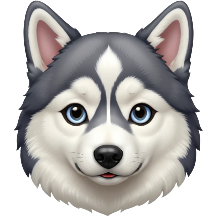 Siberian husky black and white emoji
