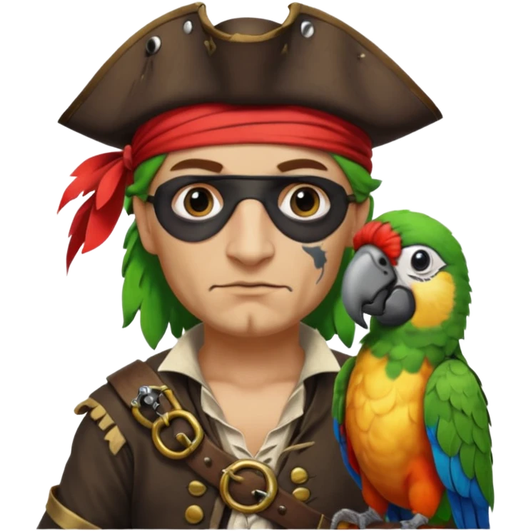 pirate and parrot emoji