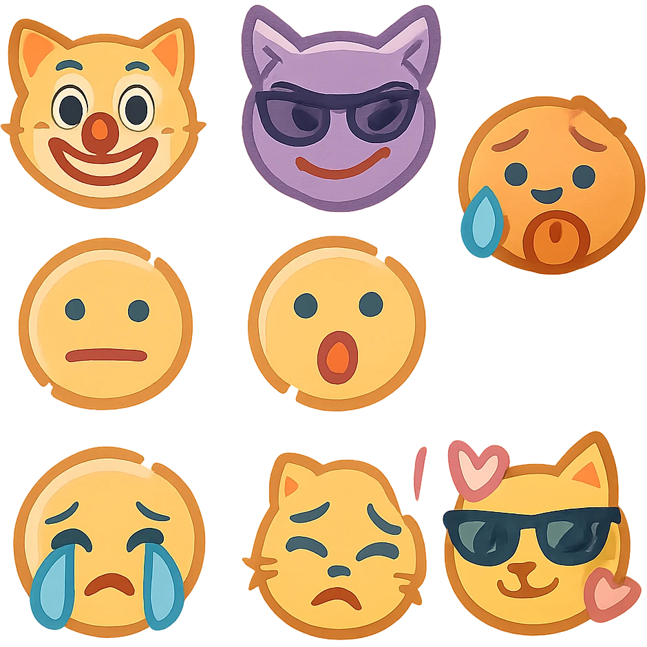 Cat with sunglasses emoji