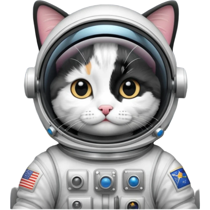 tuxedo cat Astronaut emoji
