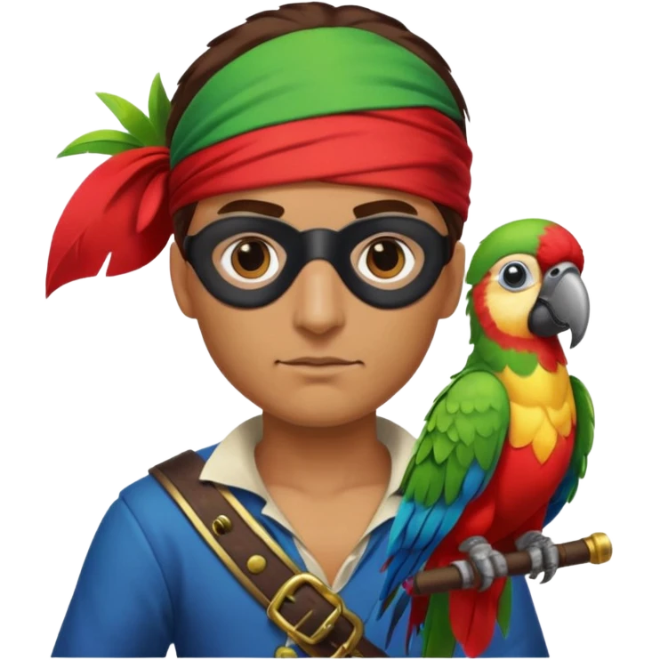 pirate and parrot emoji