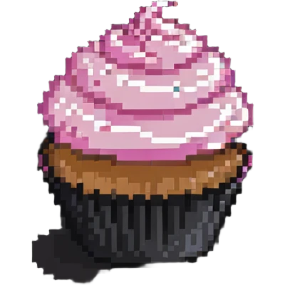 cupcake with pink icing emoji