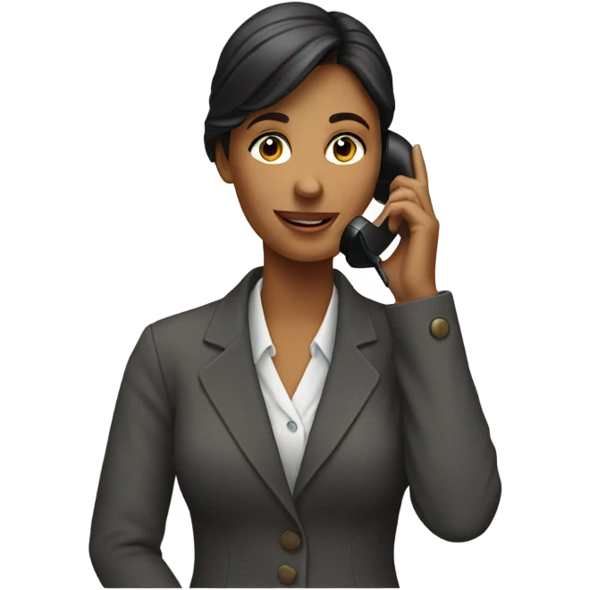 Woman in a call emoji