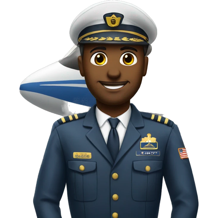 pilot stay near the plane emoji