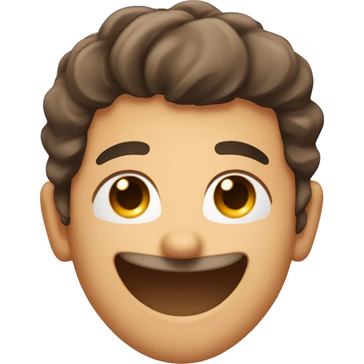 blushing smile eyes wide open emoji