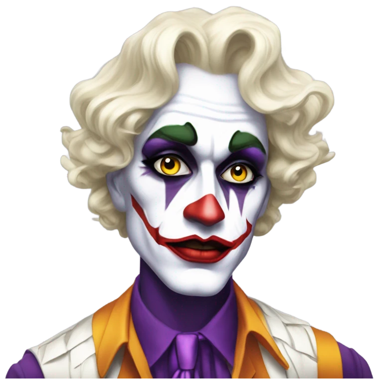 DCs joker with drag makeup on emoji