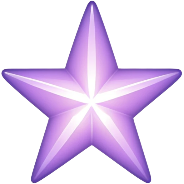 light lilac star, shiny emoji