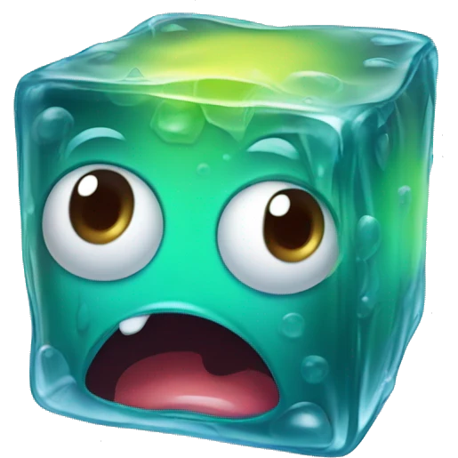 crying gelatinous cube emoji