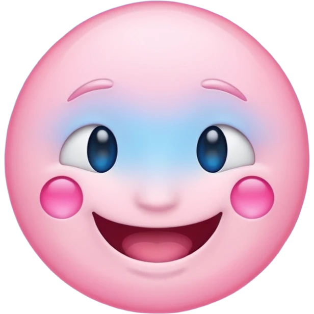 make me a the end emoji with blue and pink pastel colors emoji
