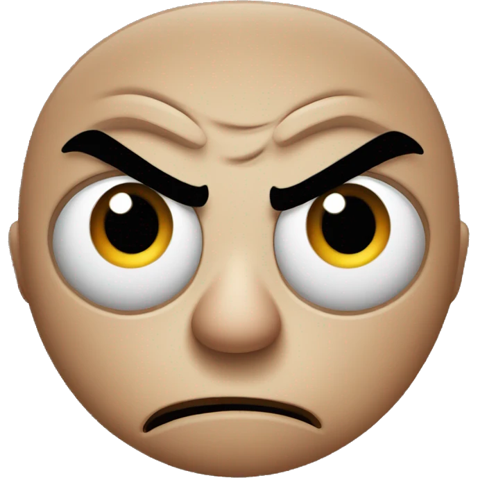 Angry face with small eyes looking furious and angry 😠  emoji