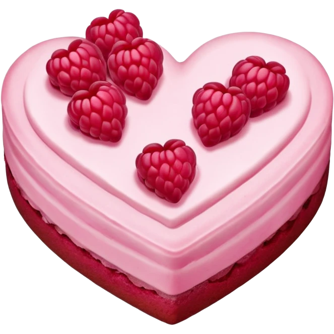 Heart rasberry cake emoji