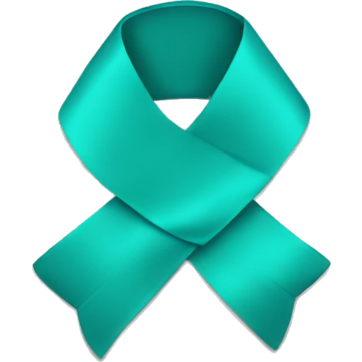 Teal ribbon emoji