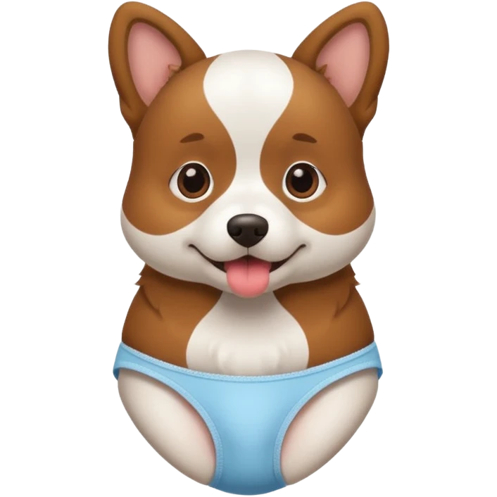 Perro llevando ropa interior  emoji