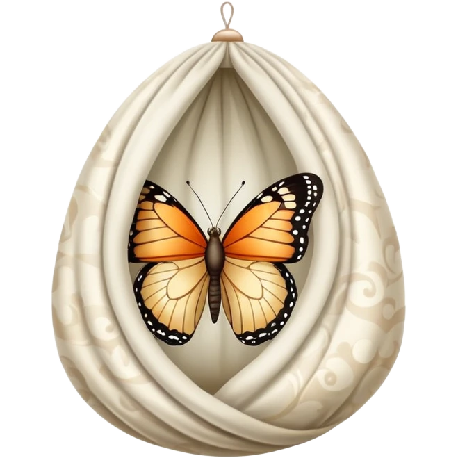 Butterfly in cocoon emoji