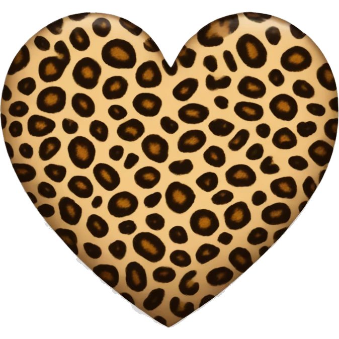 Leopard print inside heart  emoji