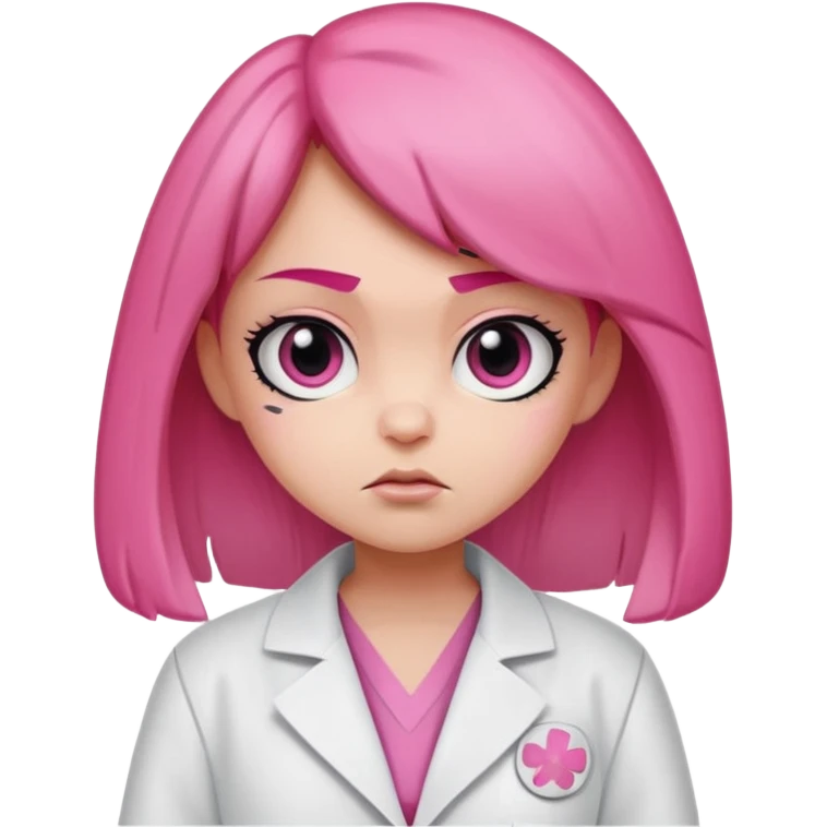 Blossom from powerpuff girls and a doctor emoji