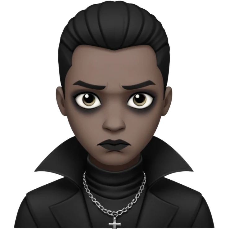 Black goth man  emoji