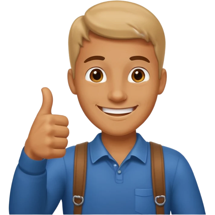 man giving a thumbs-up emoji