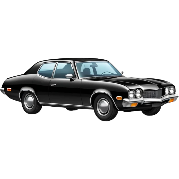 Black 1970s car emoji