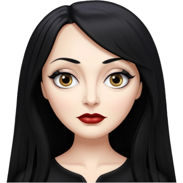 morticia addams com franja emoji