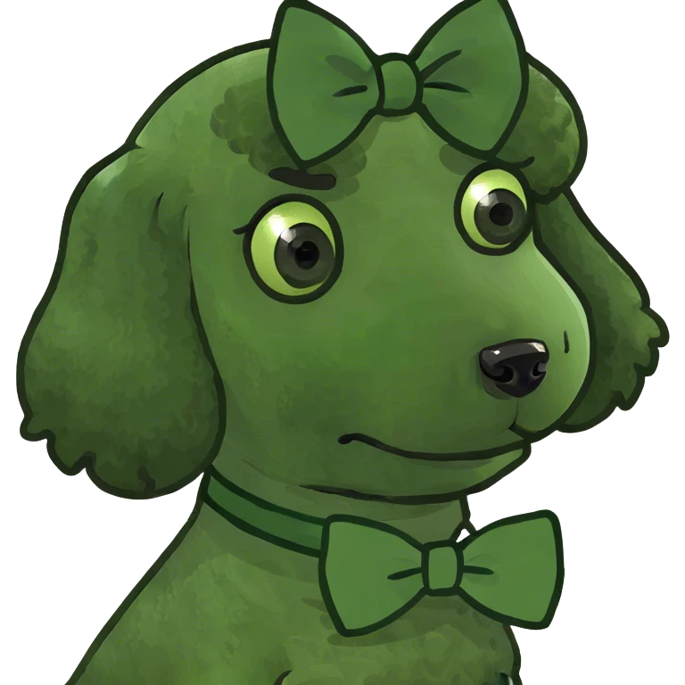 poodle with a bow emoji