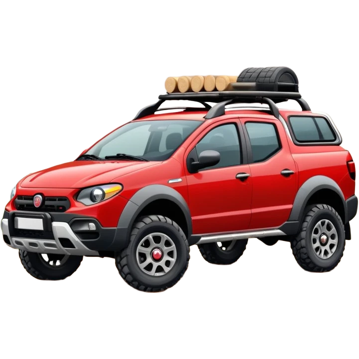 RED FIAT TRUCK STRADA ADVENTURE emoji