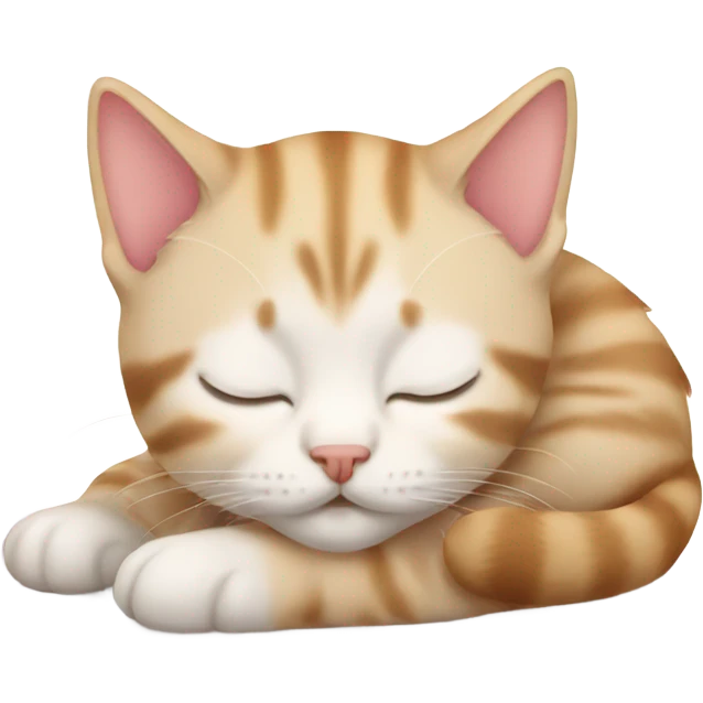 A cute kitten sleeping  emoji