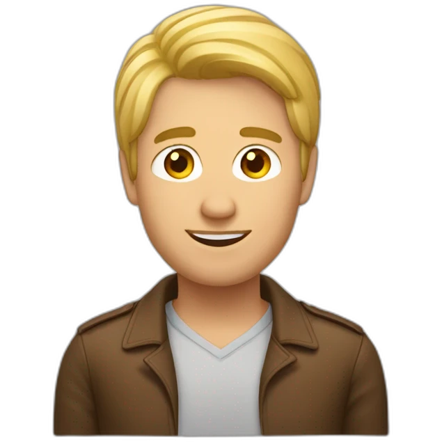 un homme brun avec des mèche blonde emoji