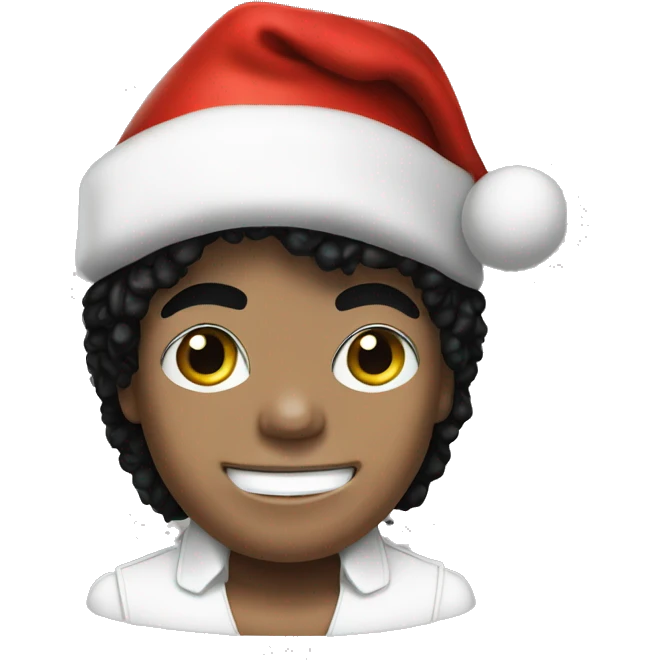 michael jackson with santa hat emoji