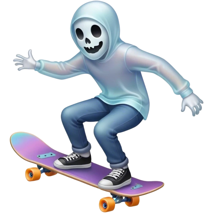  ghost skater boi ghost sk8 boarding emoji