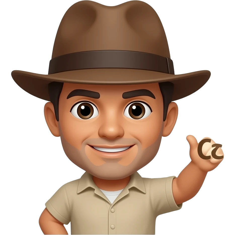 Caca qui dit chute avec chapeau emoji